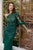 Cristallini - SKA 877 Asymmetrical Embroidered Mermaid Dress In Green