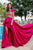 Cristallini - SKA 885 Single Long Sleeve High Low Dress In Pink