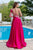 Cristallini - SKA 885 Single Long Sleeve High Low Dress In Pink