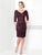 Social Occasions - Quarter Length Sleeves V-Neck Dress 215818  in Blue
