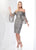 Mon Cheri - Social Occasions by Mon Cheri - Embroidered Lace Sheath Dress 218801 In Gray and Multi-Color