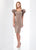 Social Occasions by Mon Cheri - 218816 Ruffled Sleeve Cocktail Dress In Brown