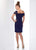 Social Occasions by Mon Cheri - 218818 Single Cold Shoulder Dress In Blue