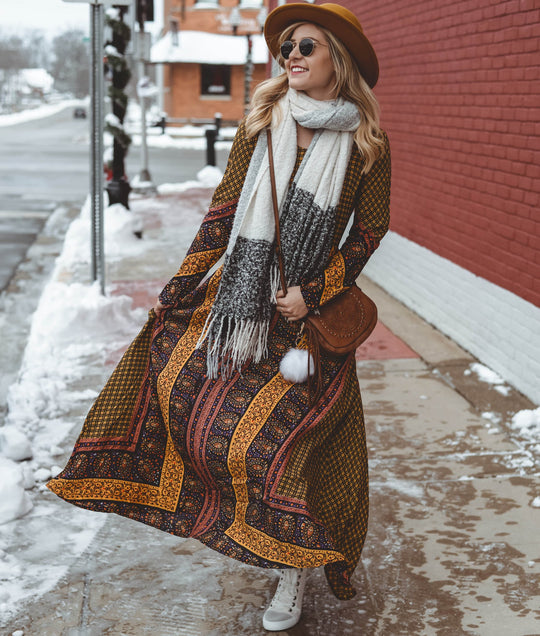 ON THE HORIZON LONG SLEEVE MAXI