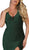 May Queen - MQ1655 Plunging Halter V-neck Trumpet Dress In Green
