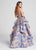 Ellie Wilde - EW21824 Strapless Ruffled Evening Gown in Blue and Gold