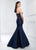 Montage by Mon Cheri - 218919 Beaded Sweetheart Mikado Trumpet Dress in Blue