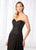 Cameron Blake - 218630 Sequined Sheath Dress With Chiffon Shrug in Black