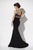Studio 17 - 12566 Beaded Halter Trumpet Dress in Black