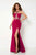Studio 17 - 12686 Beaded Halter Jersey Trumpet Dress In Pink