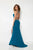 Studio 17 - 12686 Beaded Halter Jersey Trumpet Dress In Blue