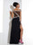Studio 17 - Sultry Bejeweled Accent Sweetheart Sheath Gown 12485 In Black