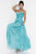 Studio 17 - Rhinestone Beaded Sweetheart Long Gown 12492 in Blue
