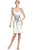 Sue Wong - N4524 Cap Sleeve Embellished Cocktail Dress in White