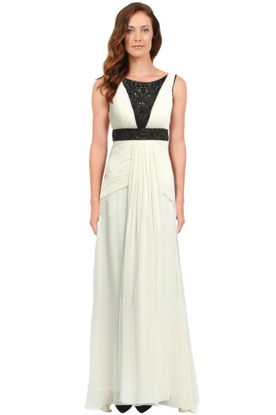 Sue Wong - Ruched Long Dress N5111 in White