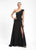 Sue Wong - Asymmetric A-Line Dress N5247 in Black