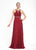 Sue Wong - Beaded Halter Neck Chiffon A-Line Dress N5330 in Red