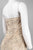 Sue Wong - N3145 Strapless Soutache Adorned Sheath Dress in Neutral