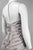 Sue Wong - V-neck Beaded Sheath Dress N3213 - 1 pc Platinum In Size 6 Available