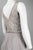 Sue Wong - Ornate V-Cut Back Dress N4216 in Silver and Gray