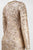 Sue Wong Sequined Paisley V-Neck Cocktail Dress N5115 In Nude