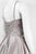 Sue Wong - Embroidered Peplum Satin Dress W5234 in Gray