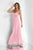 Alexia Designs - 4100 Strapless Empire Waist Chiffon Gown In Pink