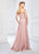 Montage by Mon Cheri - 218916 Embroidered Lace Chiffon A-line Gown in Pink