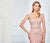 Montage by Mon Cheri - 218916 Embroidered Lace Chiffon A-line Gown in Pink