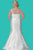 Mikado Illusion Scoop Neckline Fitted Mermaid Wedding Dress SC5201