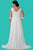 Long Embroidered Lace Dress with Quarter Length Sleeves SC5207