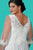 Long Embroidered Lace Dress with Quarter Length Sleeves SC5207
