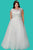 Laced Illusion Bateau Neck Tulle A-Line Dress SC5213