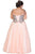Beaded Illusion Bateau Neck Tulle Ball Gown SC7204
