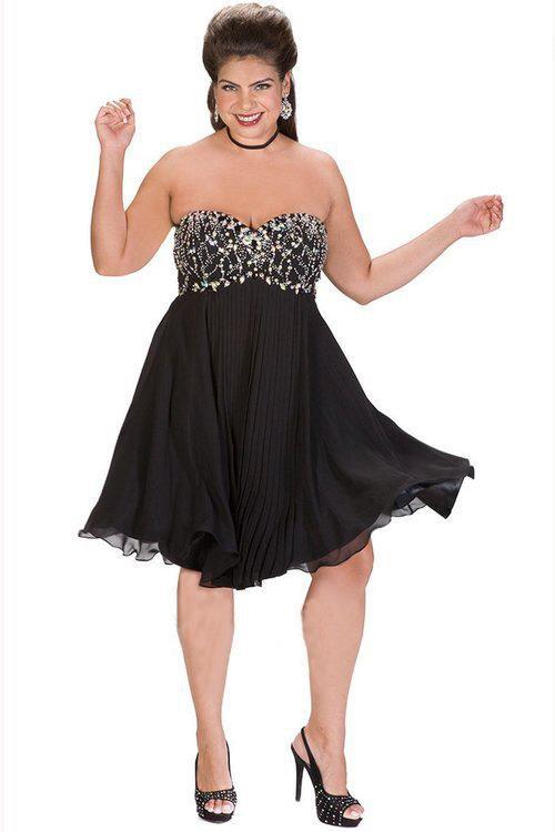 Strapless Sweetheart Crystal Empire A-Line Cocktail Dress SC8075