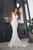 Tinaholy Couture - T1834 Plunging V-Neck Sequined Lace-Up Gown In White