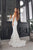Tinaholy Couture - T1834 Plunging V-Neck Sequined Lace-Up Gown In White