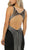 Nox Anabel - T253 Metallic Stripped Illusion Cutout Back Gown In Black