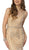 Nox Anabel - T254 Embellished V-neck Trumpet Dress In Gold