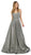 Nox Anabel - T258 Lustrous Strapless Sweetheart A-Line Evening Gown In Silver