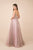 Nox Anabel - T298 Embroidered V-neck A-line Gown In Pink