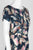 London Times - T3534M Floral Print Bateau Sheath Dress In Blue and Pink
