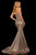 Sherri Hill - 52954 Long Strapless Fitted Mermaid Dress In Brown and Silver