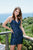 Nox Anabel - T680 Embellished V-neck Sheath Cocktail Dress In Blue