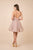 Nox Anabel - T681 Embellished V-neck Pleated A-line Dress In Pink