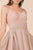 Nox Anabel - T681 Embellished V-neck Pleated A-line Dress In Pink