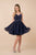Nox Anabel - T681 Embellished V-neck Pleated A-line Dress In Blue