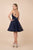Nox Anabel - T681 Embellished V-neck Pleated A-line Dress In Blue