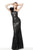 Jovani - 56095 Bedazzled Halter Neck Trumpet Dress In Black