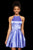 Sherri Hill - 53127 Halter Neck Racerback Satin Short Dress In Purple